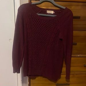 SO Maroon crew neck sweater
